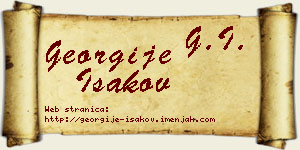Georgije Isakov vizit kartica